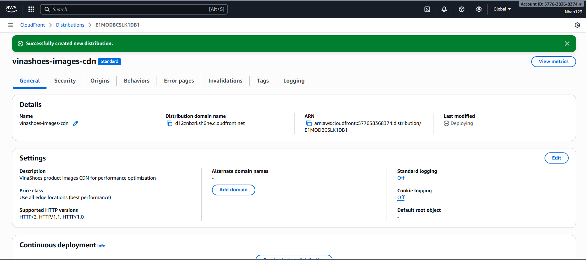 CloudFront Creation