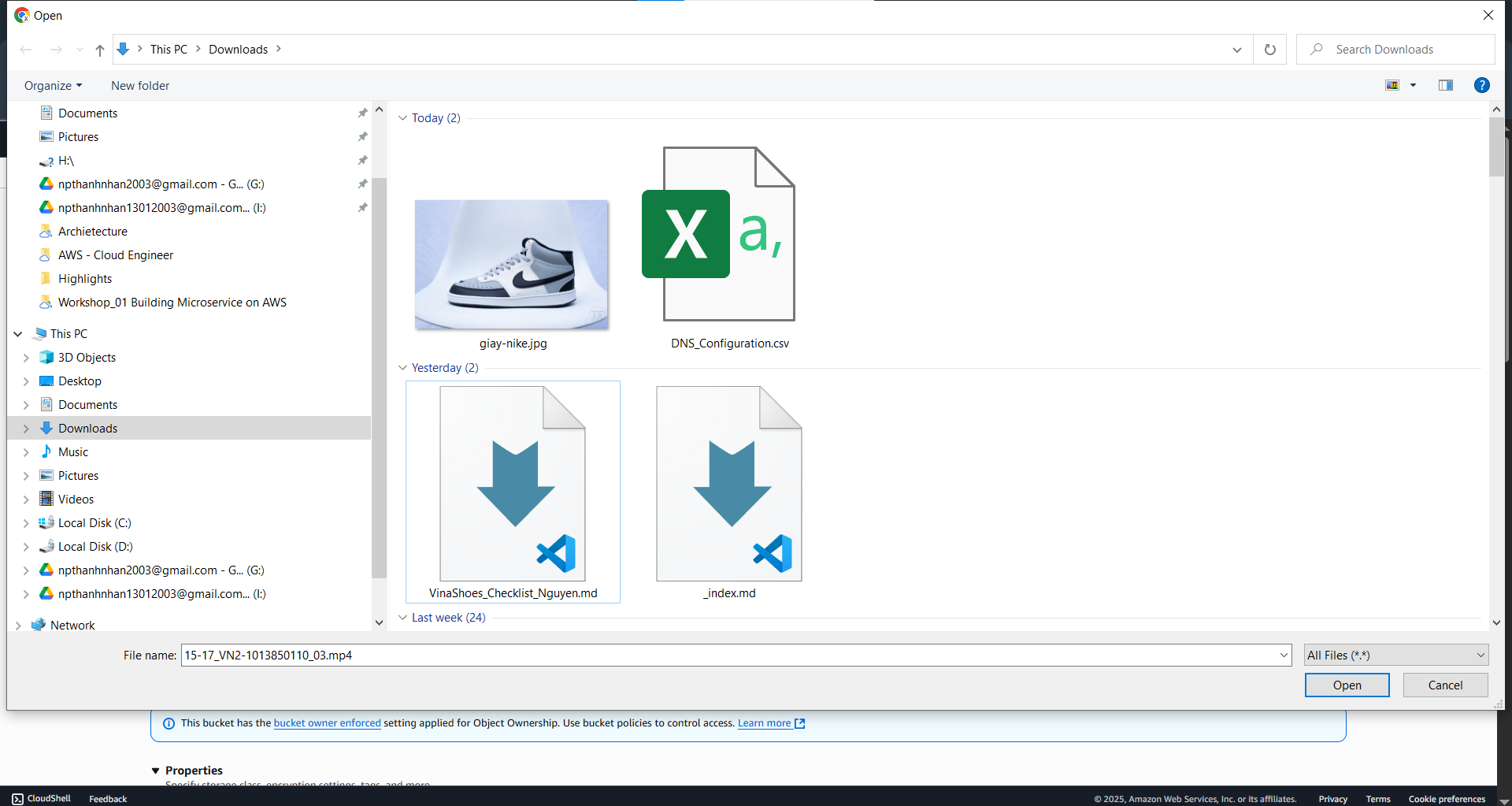 S3 File Selection
