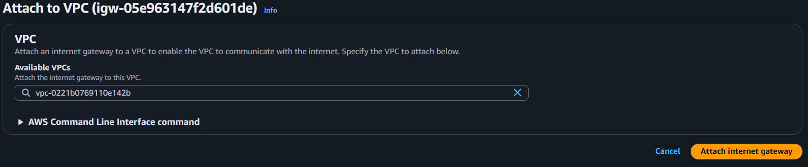 IGW Attach to VPC