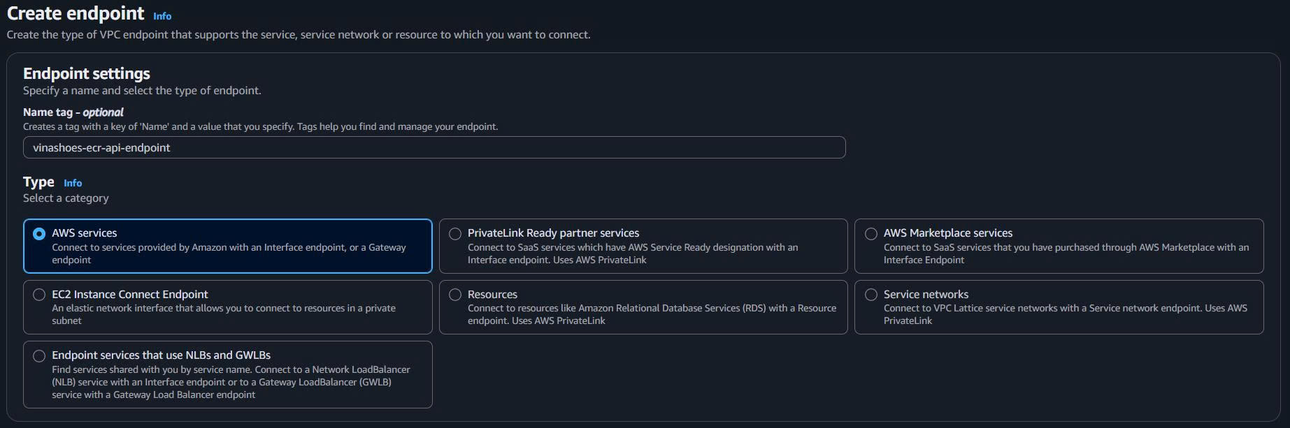 ECR API Endpoint
